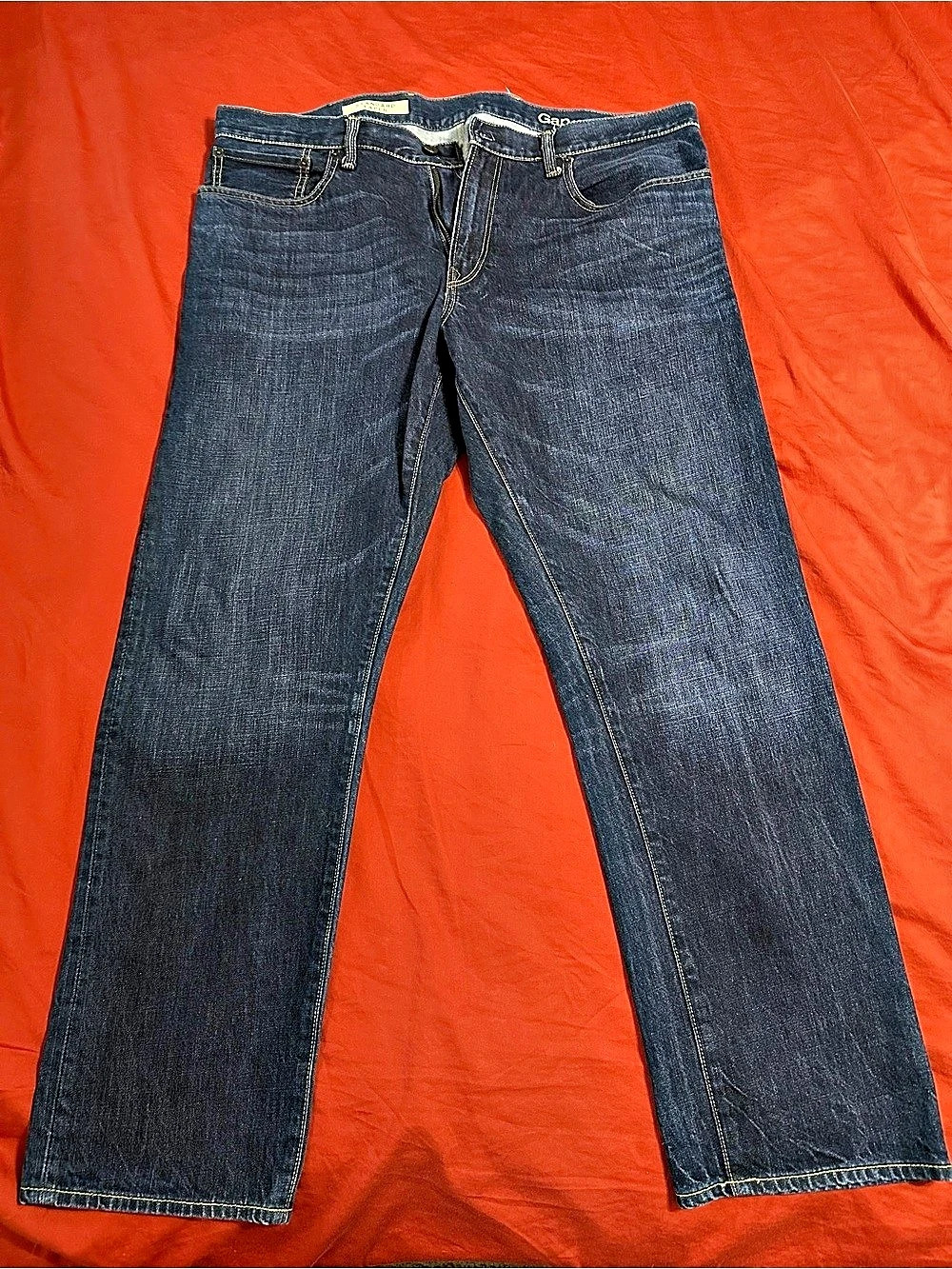 Gap 1969 Men’s Standard Taper Jeans 38x32 Dark Wash